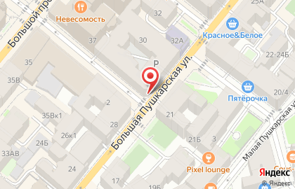 Супермаркет Дикси на Большой Пушкарской улице на карте