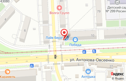Рыбный магазин Золотая FISHka на улице Антонова-Овсеенко на карте