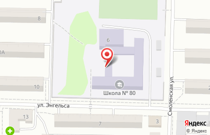 Средняя общеобразовательная школа №80 в Советском районе на карте