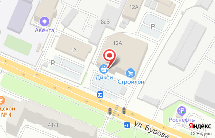 Мираторг на улице Бурова на карте