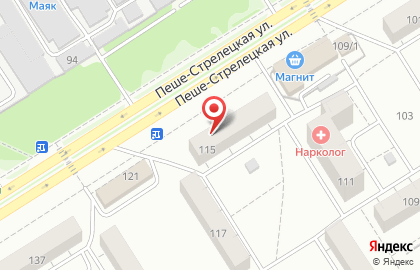 Всероссийская сеть магазинов автозапчастей Yulsun на Пеше-Стрелецкой улице на карте