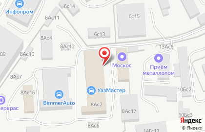 Автотехцентр УазМастер на Угрешской на карте