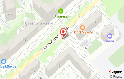 Продуктовый магазин в Светлогорском переулке 15/2 на карте