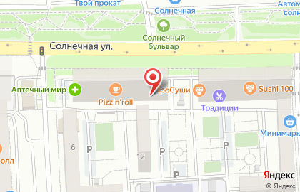 Продуктовый магазин в Краснодаре на карте