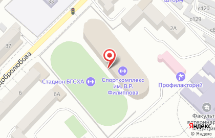 Спортивный комплекс БГСХА им. В.Р. Филиппова на карте