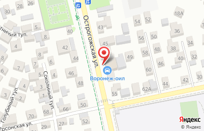 База автозапчастей Воронеж Ойл на Острогожской улице на карте
