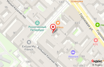 Хостел Большой Казачий на карте