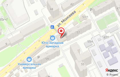 Московский Индустриальный Банк на улице Моисеева на карте