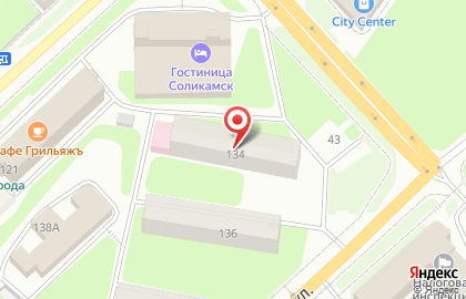 Детская поликлиника Детская поликлиника №1 в Соликамске на карте