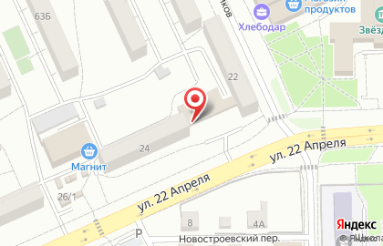 Магазин Красное & Белое на улице 22 Апреля на карте