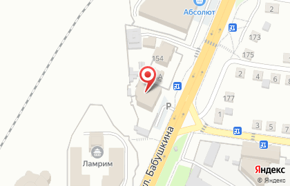 Шиномонтажная мастерская на ул. Бабушкина 154Б на карте