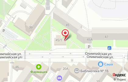 Продовольственный магазин Тамара на Олимпийской улице на карте