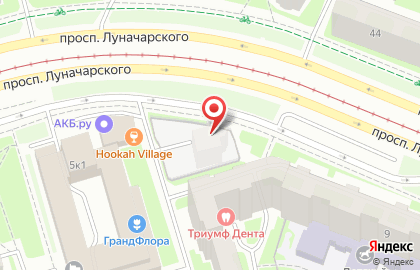 Радуга на проспекте Луначарского на карте