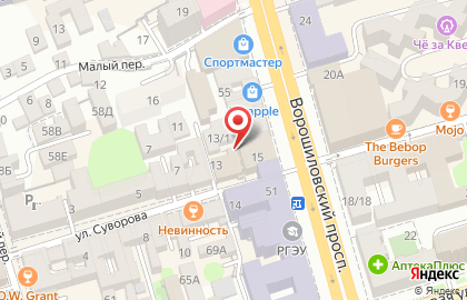 Торгово-сервисная компания аиз лтд на улице Суворова на карте