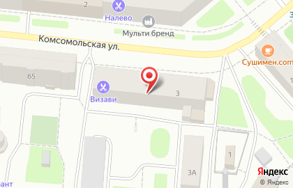 Служба доставки обедов на Комсомольской на карте