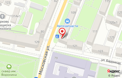 Парикмахерская Бабочка на Московской улице на карте