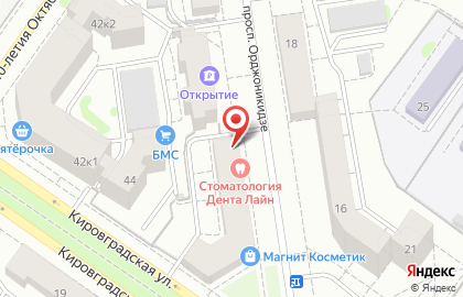 Салон Наша оптика на проспекте Орджоникидзе на карте