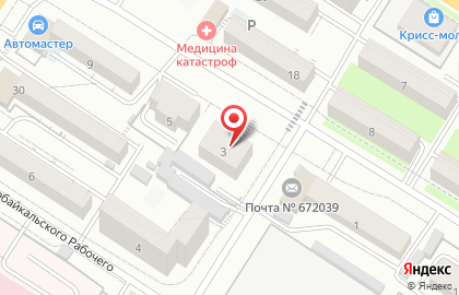 Управление экономической безопасности Управления МВД России по Забайкальскому краю на карте