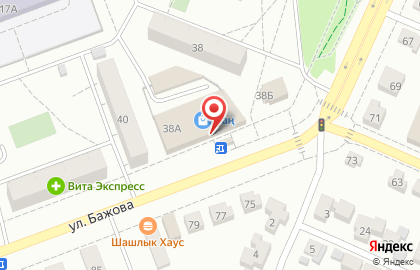 Банкомат Челиндбанк на улице Бажова на карте