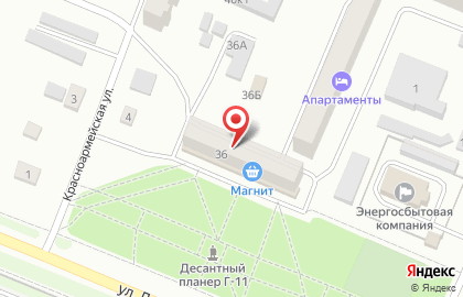 Супермаркет Магнит на улице Ленина на карте