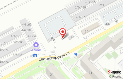 Шиномонтажная мастерская на Светлогорской улице на карте