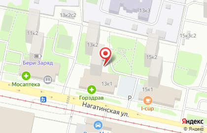 Частный детский сад Гудвин на Нагатинской улице на карте