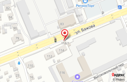 Ваш шиномонтаж на улице Бажова на карте