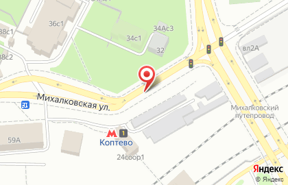 Сервисный центр Альфа на Михалковской улице на карте