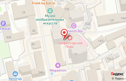 Клиника офтальмохирургии Профессорская Плюс на улице Вайнера на карте