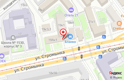 Банкомат СберБанк на улице Стромынка, 19 к 1 на карте