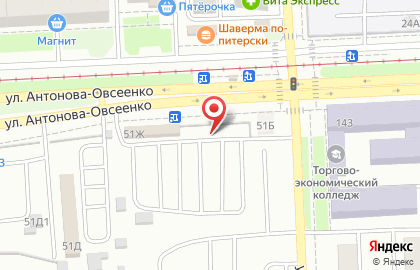 Торговая компания Мебельный рай на улице Антонова-Овсеенко на карте