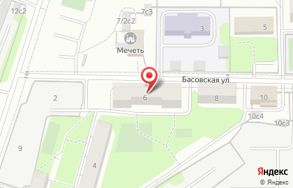 Центр досуга и спорта Юго-Восток на Басовской улице на карте