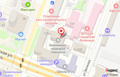 Красный квадрат на Комсомольской на карте