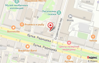 Доминанта на бульваре Радищева на карте