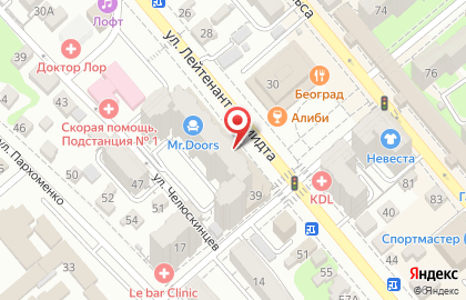 Страховая компания СберСтрахование на улице Лейтенанта Шмидта на карте