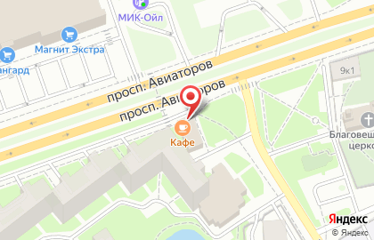 Магазин Ярославские продукты на проспекте Авиаторов на карте