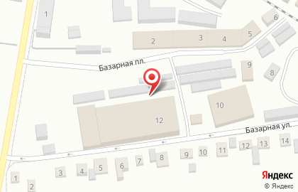 Силуэт на Базарной площади на карте