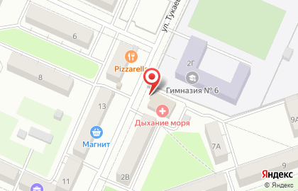 Продуктовый магазин Молмир на улице Тукаева на карте