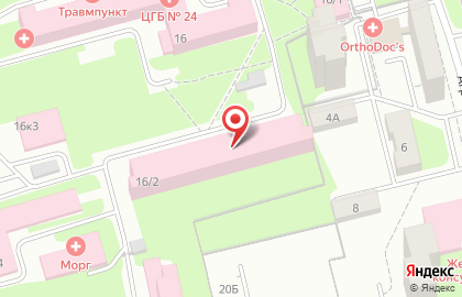 Центральная городская клиническая больница №24 в Рижском переулке на карте