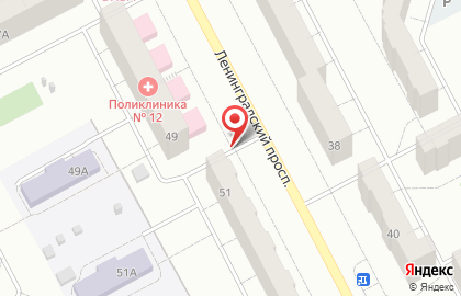 Продовольственный магазин на Ленинградском проспекте на карте