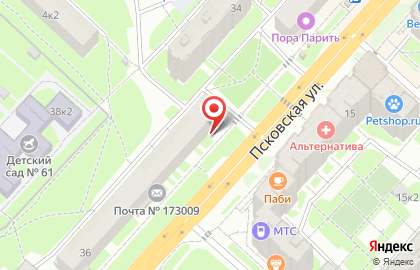Продовольственный магазин Раздолье в Великом Новгороде на карте