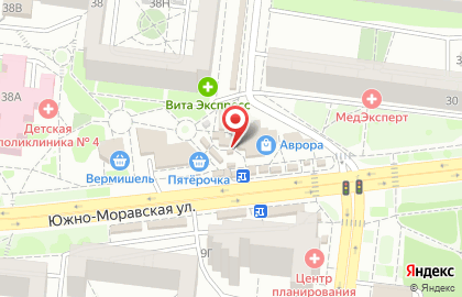 Оператор связи МегаФон на Южно-Моравской улице на карте