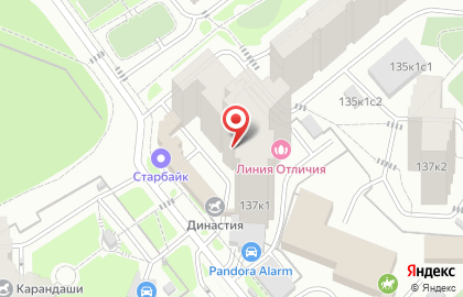 Летний городской клуб на Ленинском проспекте на карте