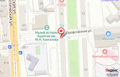 Магазин и киоск Бурятхлебпром на Профсоюзной улице на карте