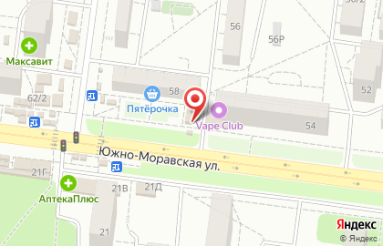 Отделение службы доставки Boxberry на Южно-Моравской улице на карте