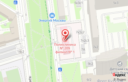 Городская поликлиника №209 на Кременчугской улице на карте