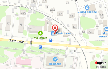 Супермаркет Пятёрочка, сеть супермаркетов в Мичуринске на карте