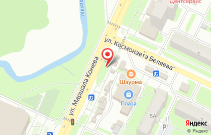 Магазин молочных продуктов Вологодский молочный комбинат на улице Маршала Конева на карте