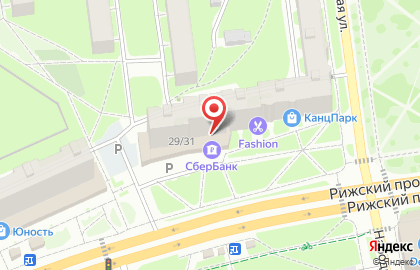 Банкомат Северо-Западный банк Сбербанка России на Рижском проспекте на карте