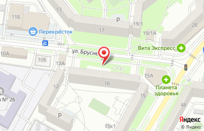 Парикмахерская на ул. Бруснёва, 16 на карте